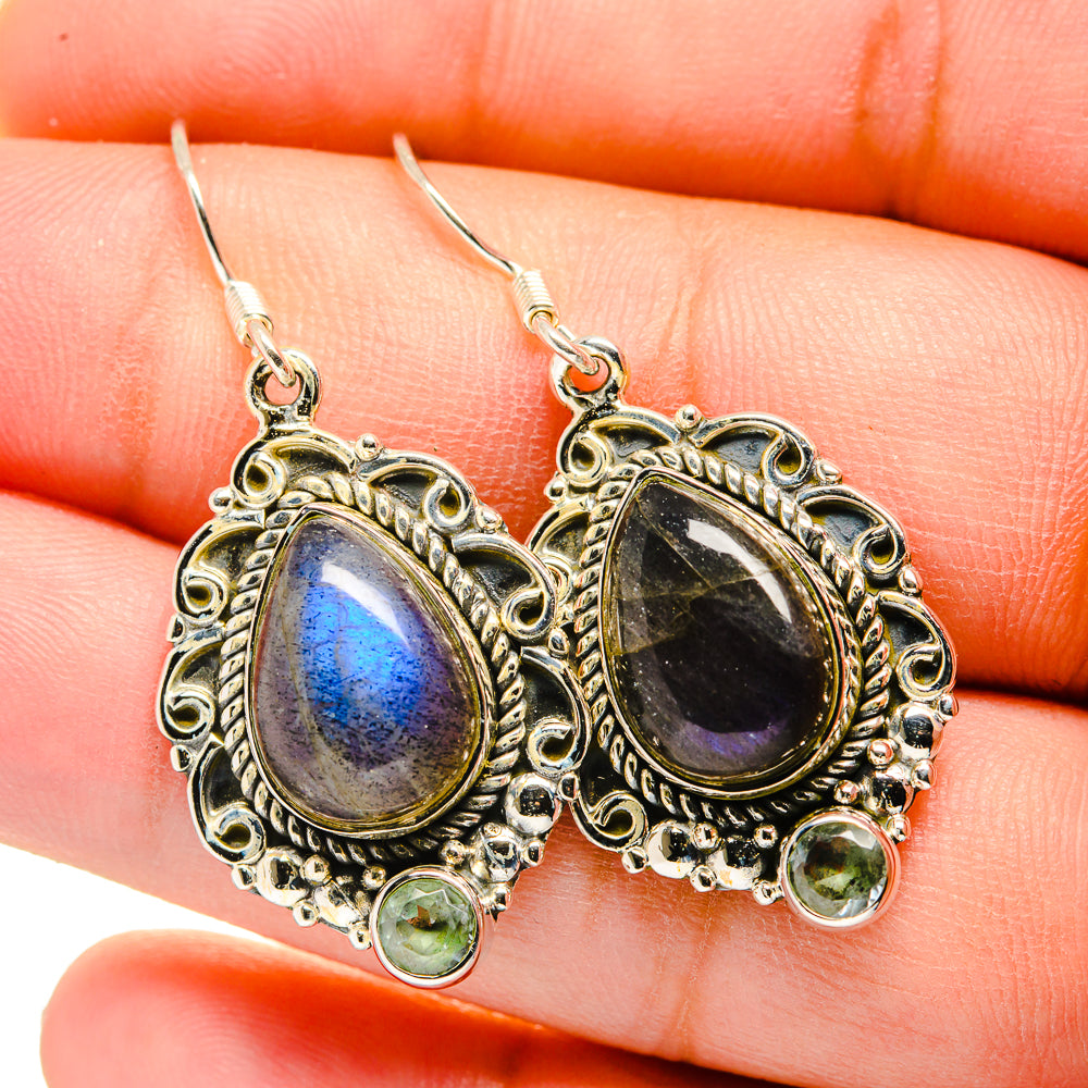 Labradorite Earrings handcrafted by Ana Silver Co - EARR420551