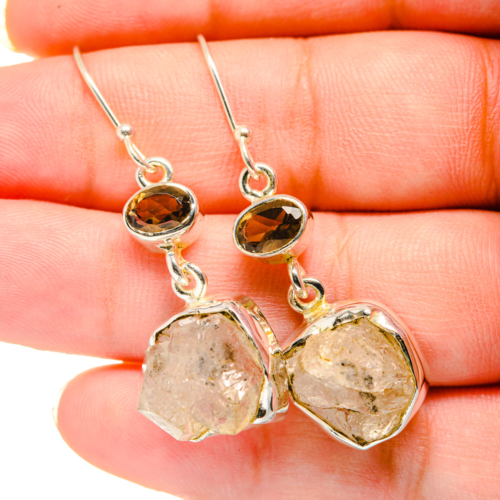 Herkimer Diamond Earrings handcrafted by Ana Silver Co - EARR420556