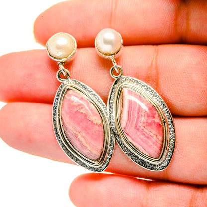Rhodochrosite Earrings handcrafted by Ana Silver Co - EARR420557