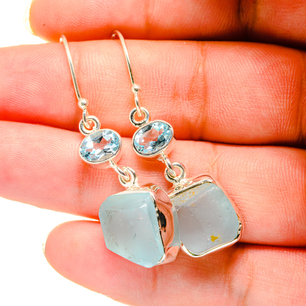 Aquamarine Earrings handcrafted by Ana Silver Co - EARR420561