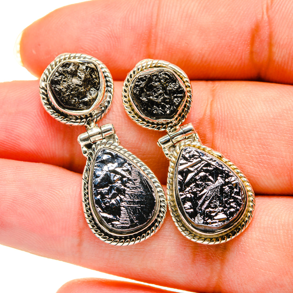 Shungite Earrings handcrafted by Ana Silver Co - EARR420569