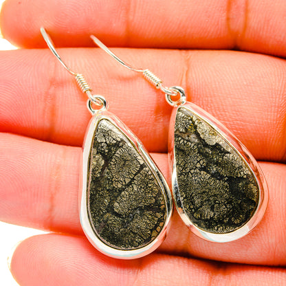 Pyrite Agate Earrings handcrafted by Ana Silver Co - EARR420571