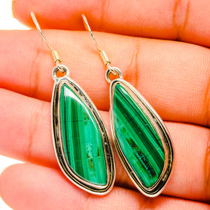 Malachite Earrings handcrafted by Ana Silver Co - EARR420576