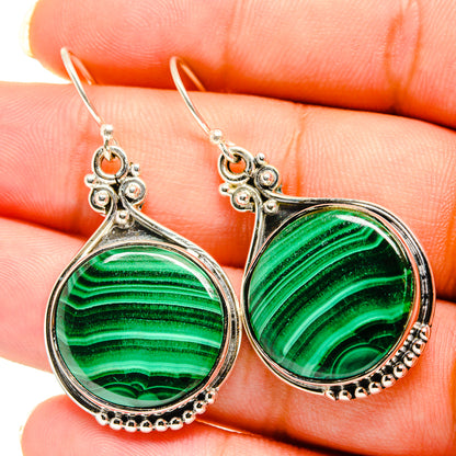 Malachite Earrings handcrafted by Ana Silver Co - EARR420580