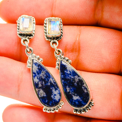 Sodalite Earrings handcrafted by Ana Silver Co - EARR420597