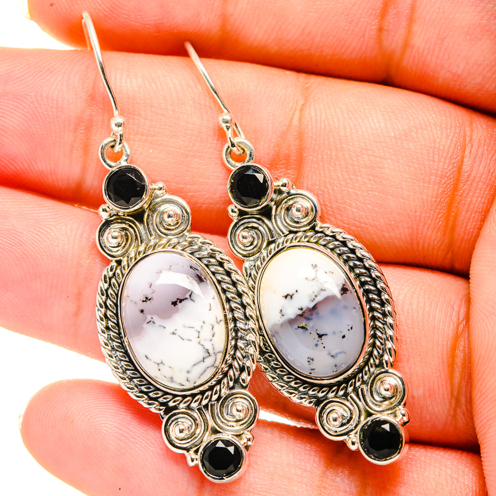 Dendritic Opal Earrings handcrafted by Ana Silver Co - EARR420599