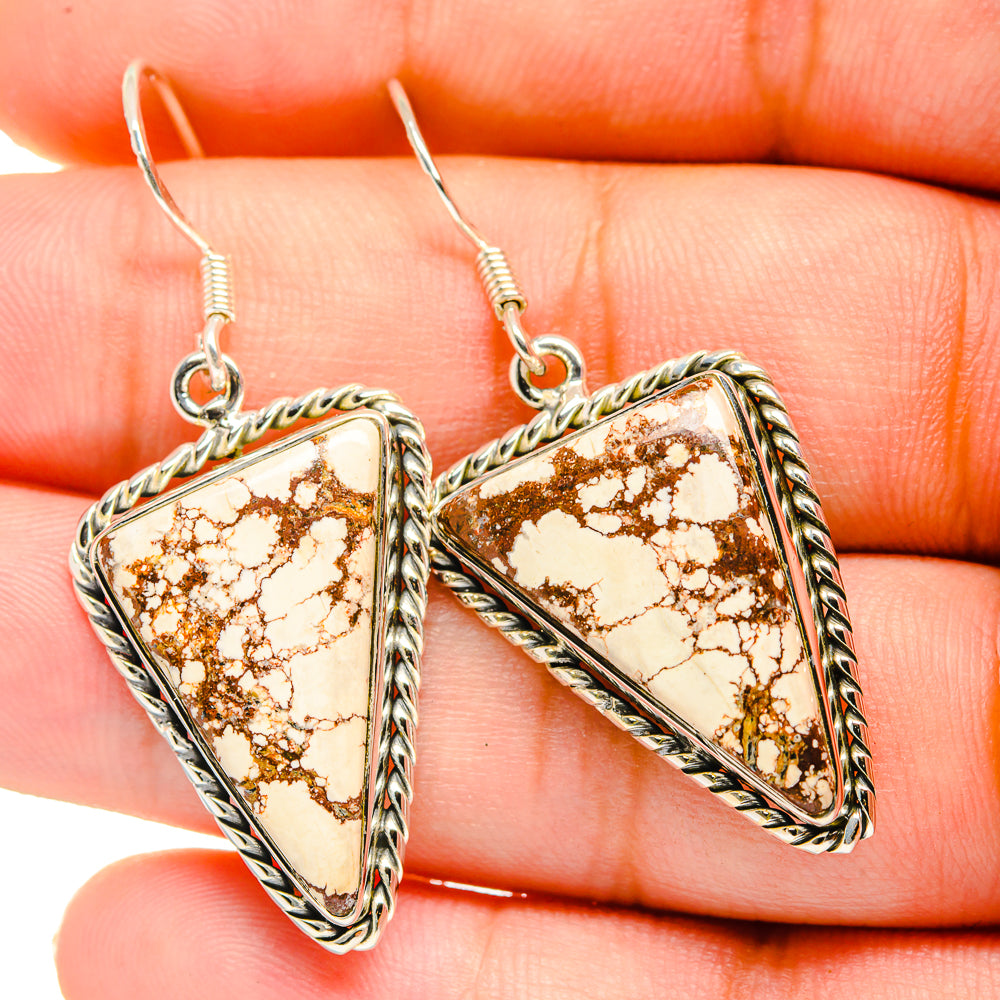 Peanut Wood Jasper Earrings handcrafted by Ana Silver Co - EARR420603