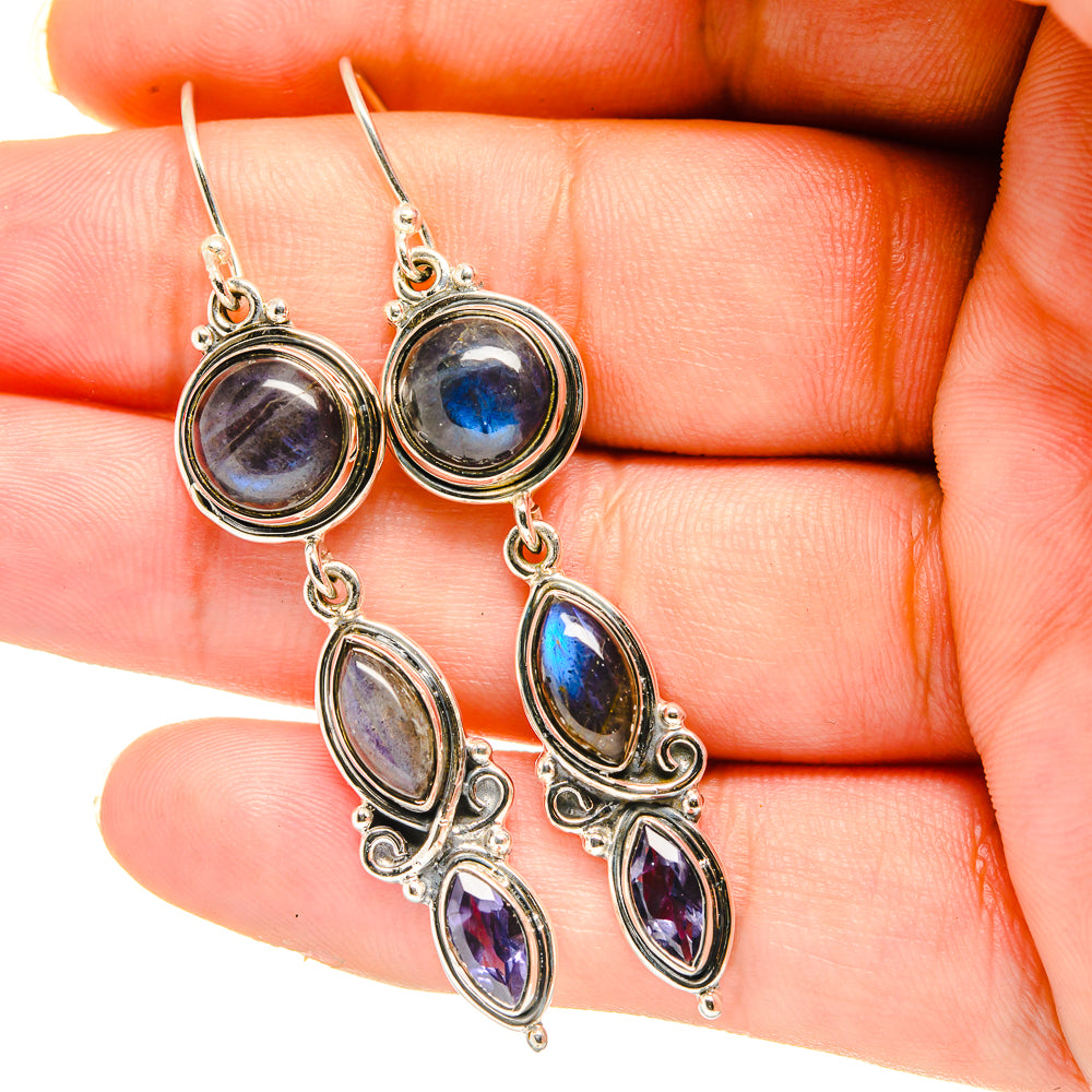 Labradorite Earrings handcrafted by Ana Silver Co - EARR420605