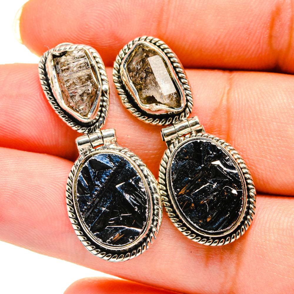 Shungite Earrings handcrafted by Ana Silver Co - EARR420607