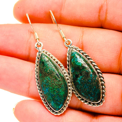 Chrysocolla Earrings handcrafted by Ana Silver Co - EARR420611