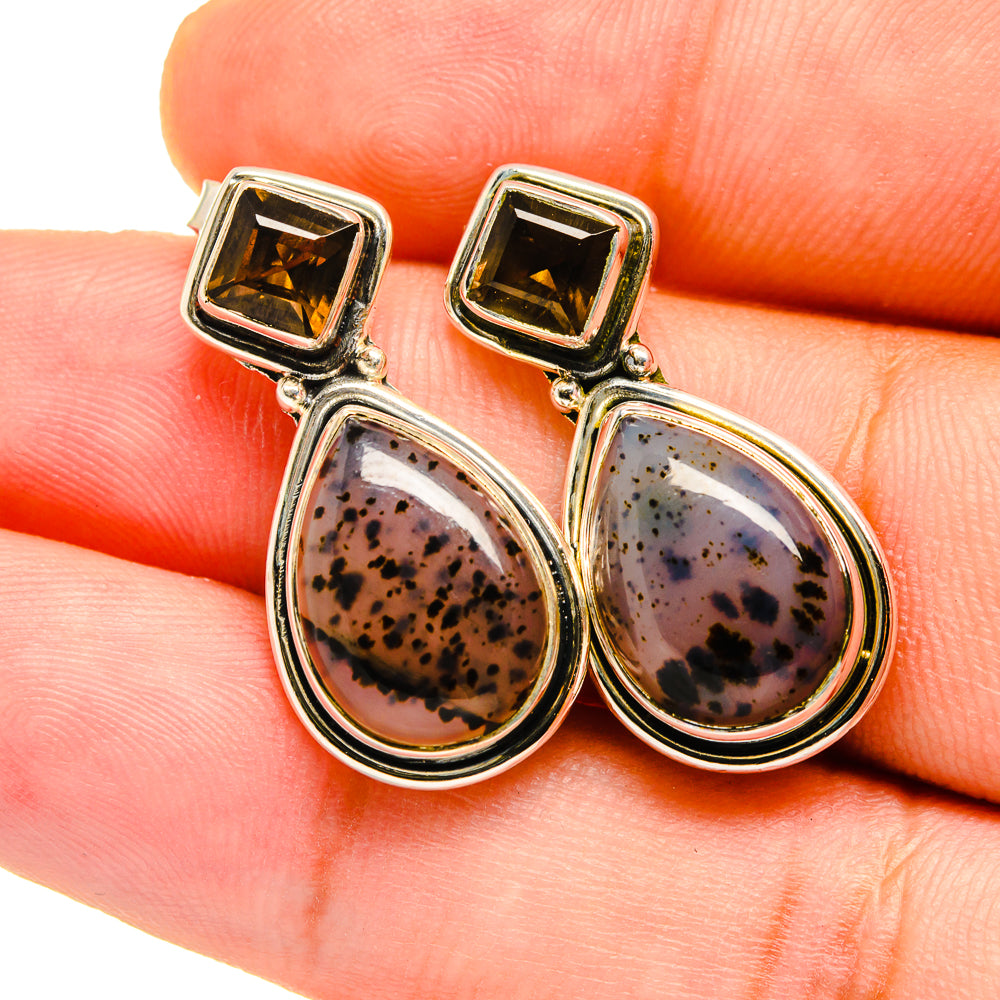 Montana Agate Earrings handcrafted by Ana Silver Co - EARR420617