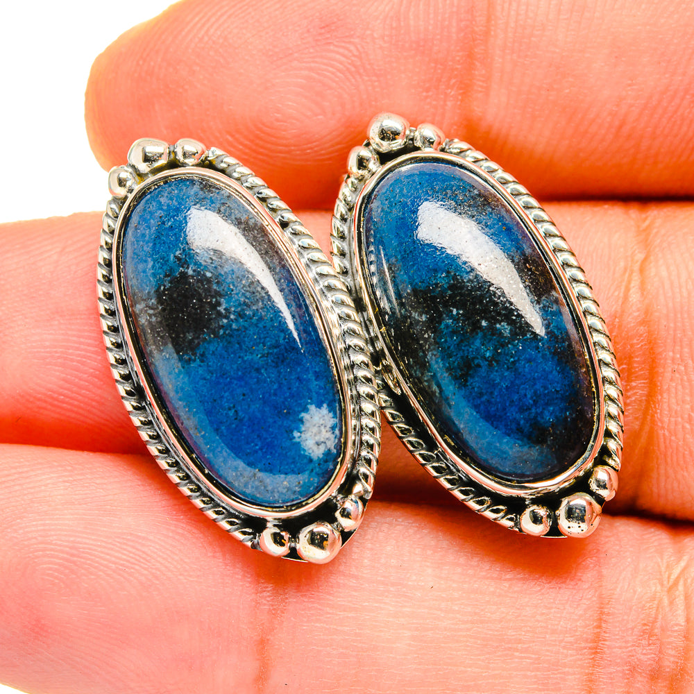 Shattuckite Earrings handcrafted by Ana Silver Co - EARR420624