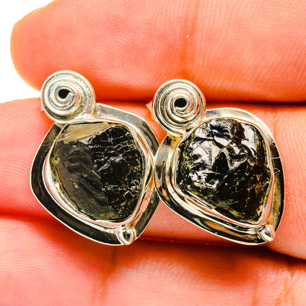Chrome Diopside Earrings handcrafted by Ana Silver Co - EARR420625