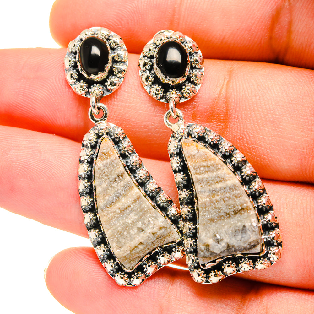 Desert Druzy Earrings handcrafted by Ana Silver Co - EARR420629