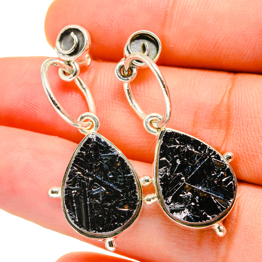 Shungite Earrings handcrafted by Ana Silver Co - EARR420632