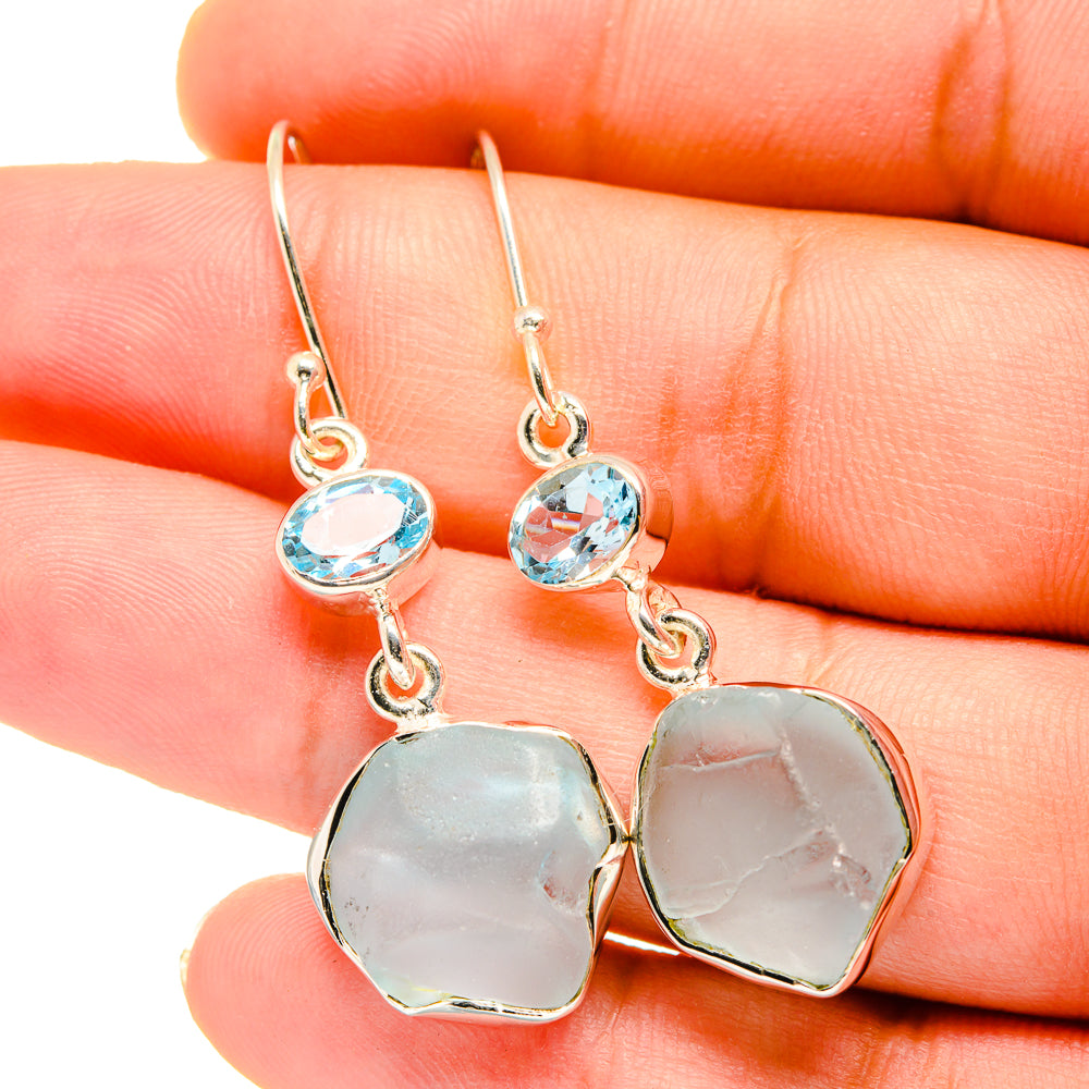 Aquamarine Earrings handcrafted by Ana Silver Co - EARR420636