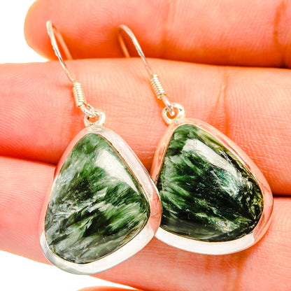 Seraphinite Earrings handcrafted by Ana Silver Co - EARR420640