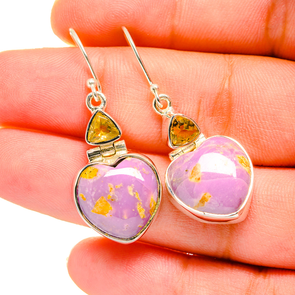 Phosphosiderite Earrings handcrafted by Ana Silver Co - EARR420644