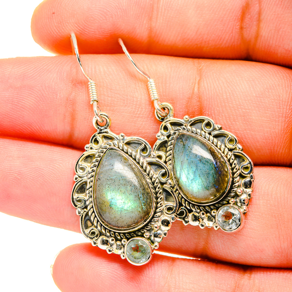 Labradorite Earrings handcrafted by Ana Silver Co - EARR420645