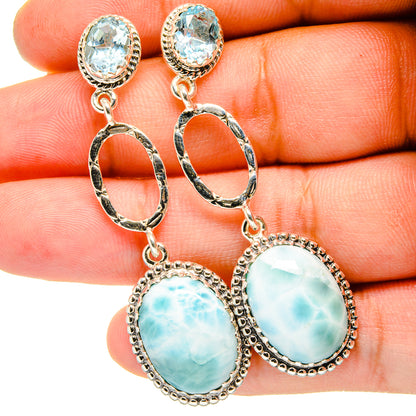 Larimar Earrings handcrafted by Ana Silver Co - EARR420655