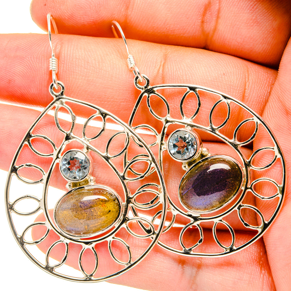 Labradorite Earrings handcrafted by Ana Silver Co - EARR420656