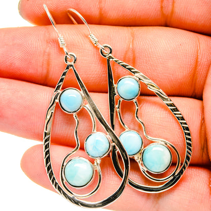 Larimar Earrings handcrafted by Ana Silver Co - EARR420661