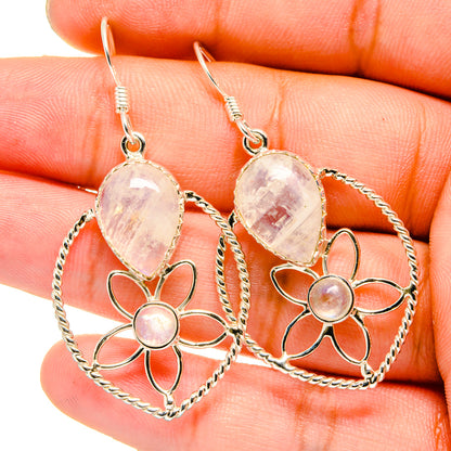 Rainbow Moonstone Earrings handcrafted by Ana Silver Co - EARR420663