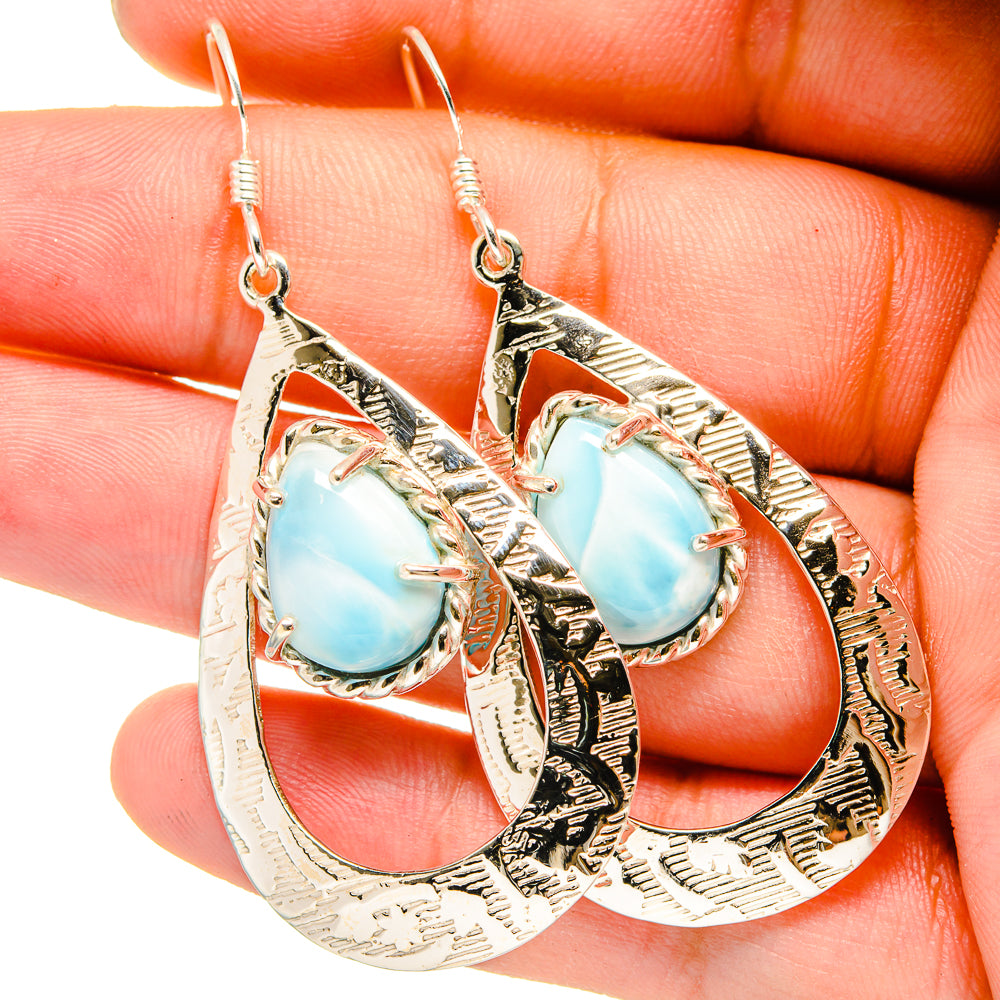 Larimar Earrings handcrafted by Ana Silver Co - EARR420669
