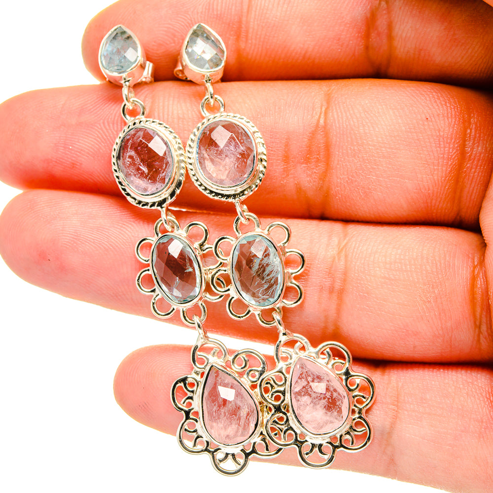 Rose Quartz Earrings handcrafted by Ana Silver Co - EARR420670