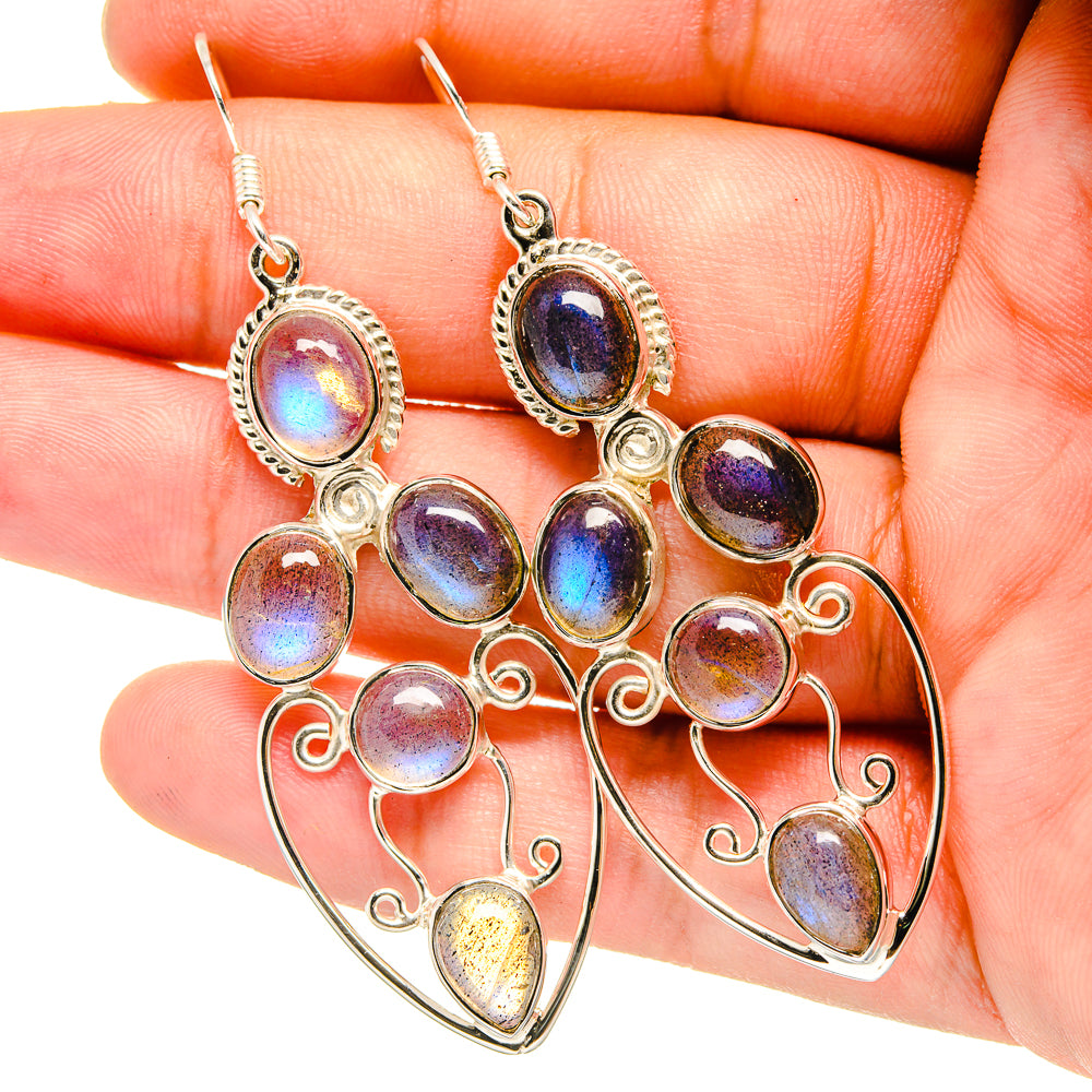 Labradorite Earrings handcrafted by Ana Silver Co - EARR420671