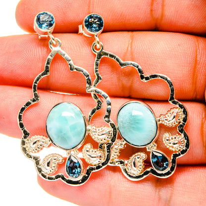 Larimar Earrings handcrafted by Ana Silver Co - EARR420672