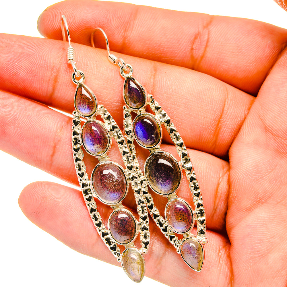 Labradorite Earrings handcrafted by Ana Silver Co - EARR420676
