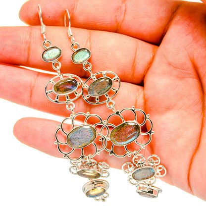 Labradorite Earrings handcrafted by Ana Silver Co - EARR420678