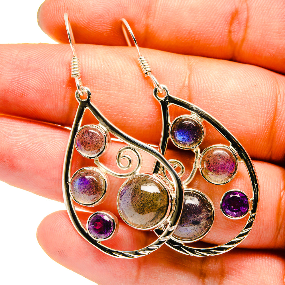 Labradorite Earrings handcrafted by Ana Silver Co - EARR420679