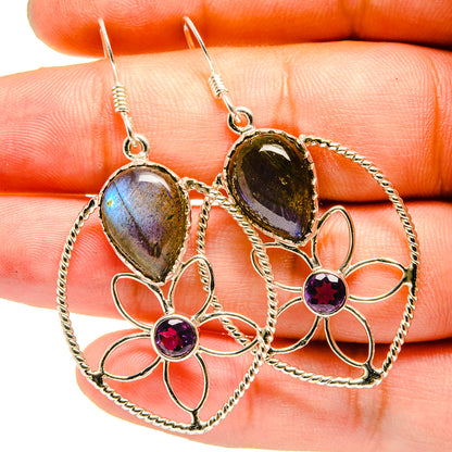 Labradorite Earrings handcrafted by Ana Silver Co - EARR420681