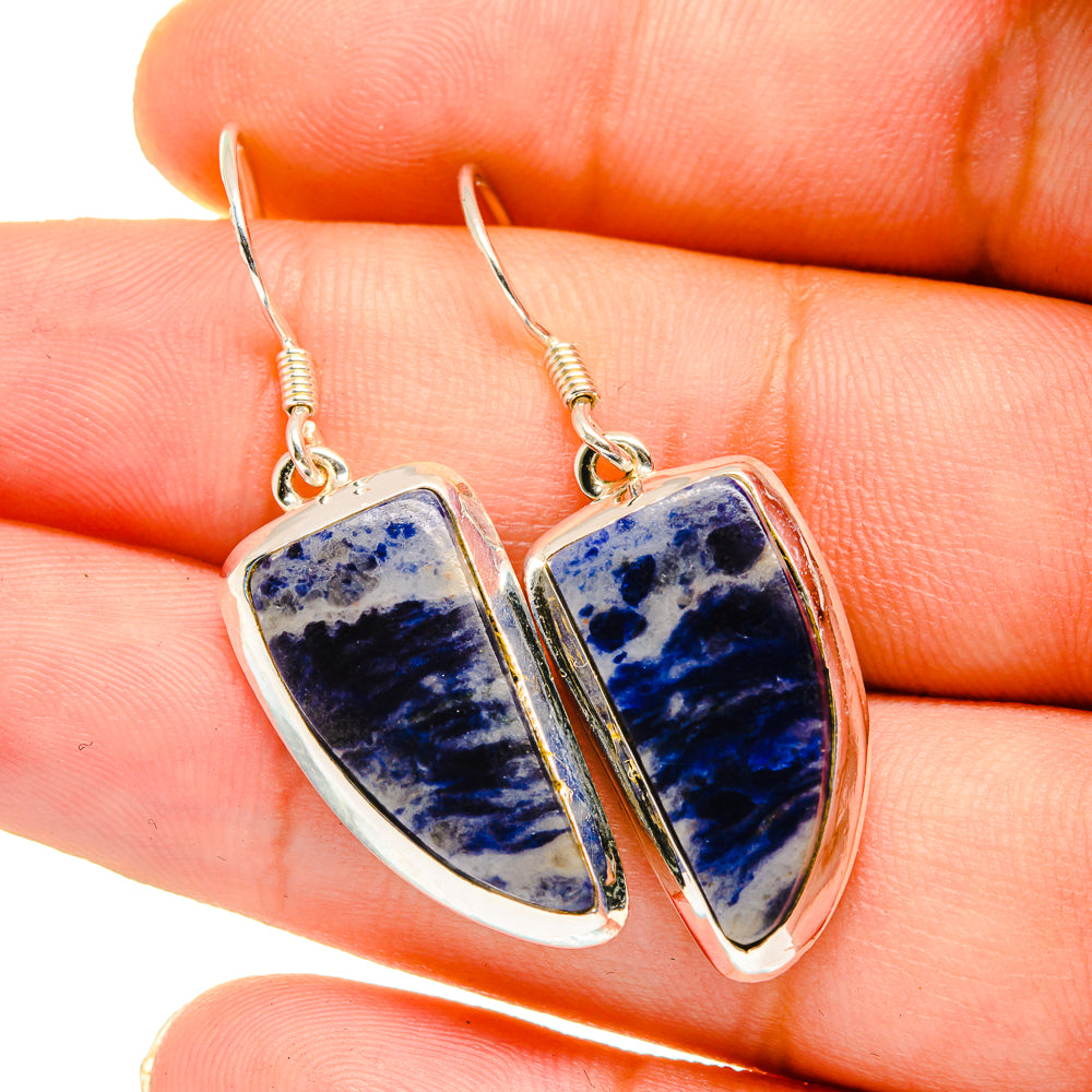 Sodalite Earrings handcrafted by Ana Silver Co - EARR420683