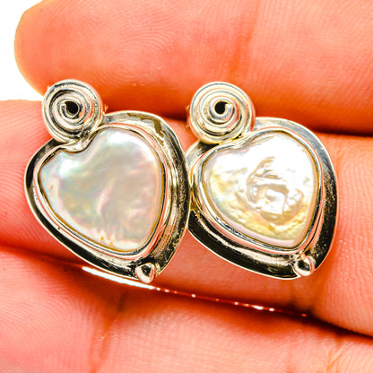 Mother Of Pearl Earrings handcrafted by Ana Silver Co - EARR420684