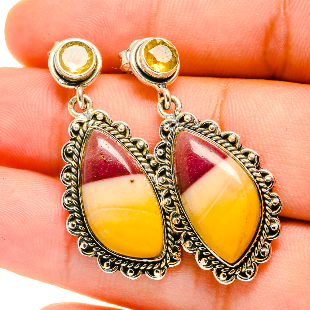Mookaite Earrings handcrafted by Ana Silver Co - EARR420690