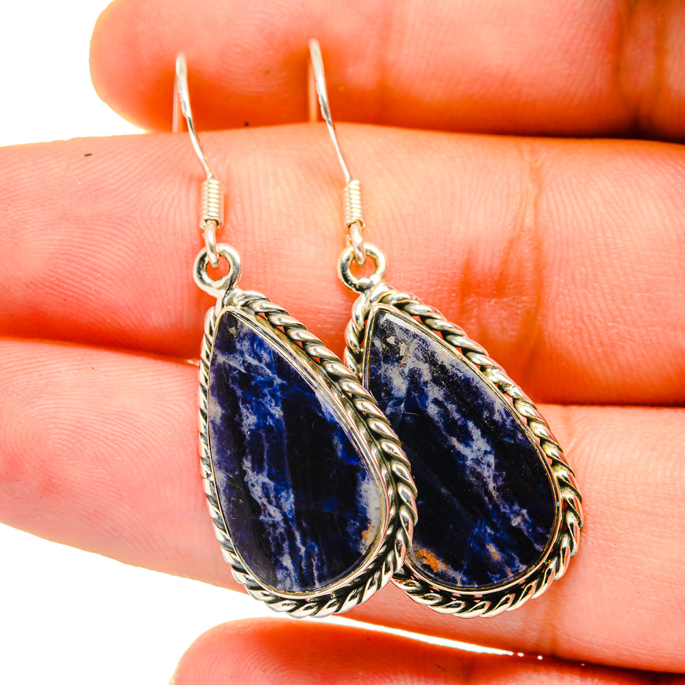 Sodalite Earrings handcrafted by Ana Silver Co - EARR420693