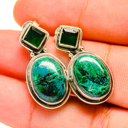 Chrysocolla Earrings handcrafted by Ana Silver Co - EARR420702