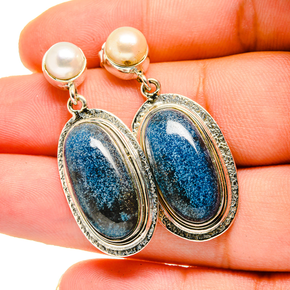 Chrysocolla Earrings handcrafted by Ana Silver Co - EARR420714