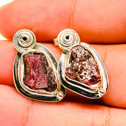 Garnet Earrings handcrafted by Ana Silver Co - EARR420717