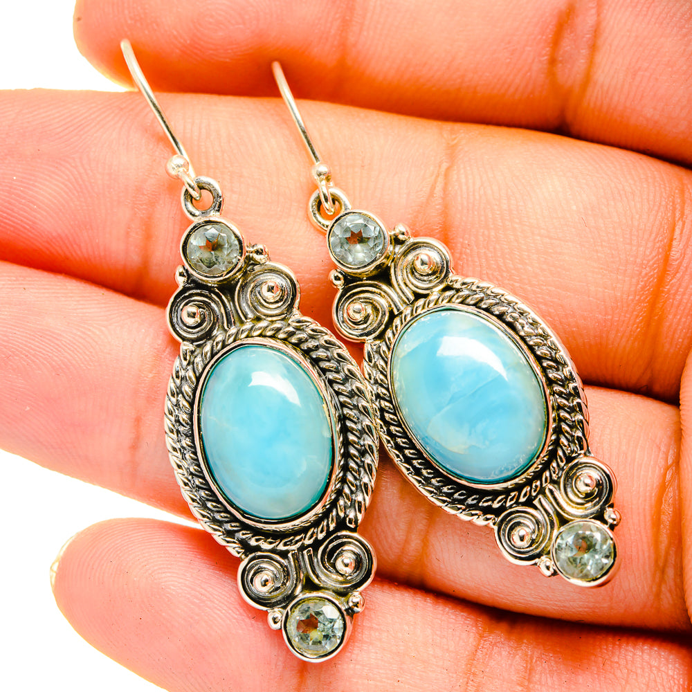 Larimar Earrings handcrafted by Ana Silver Co - EARR420719