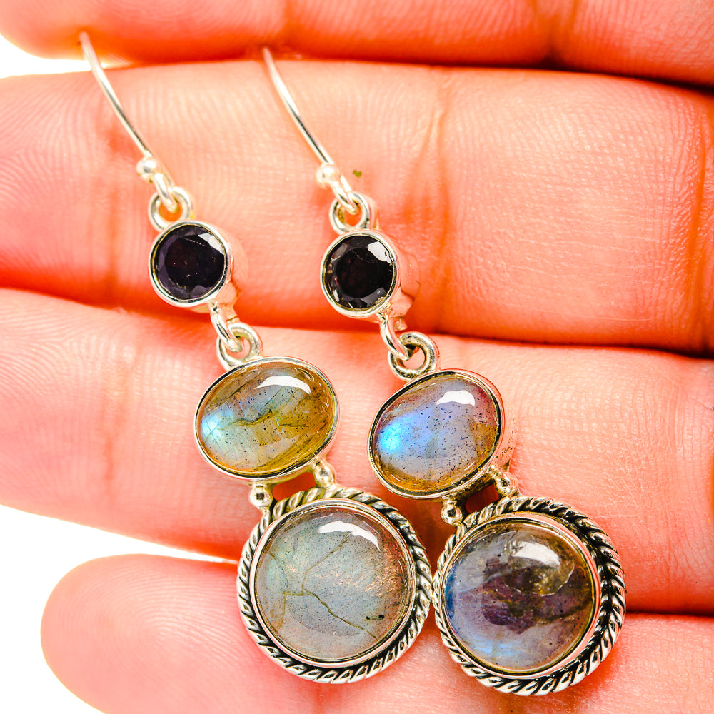 Labradorite Earrings handcrafted by Ana Silver Co - EARR420728