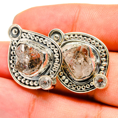 Herkimer Diamond Earrings handcrafted by Ana Silver Co - EARR420733