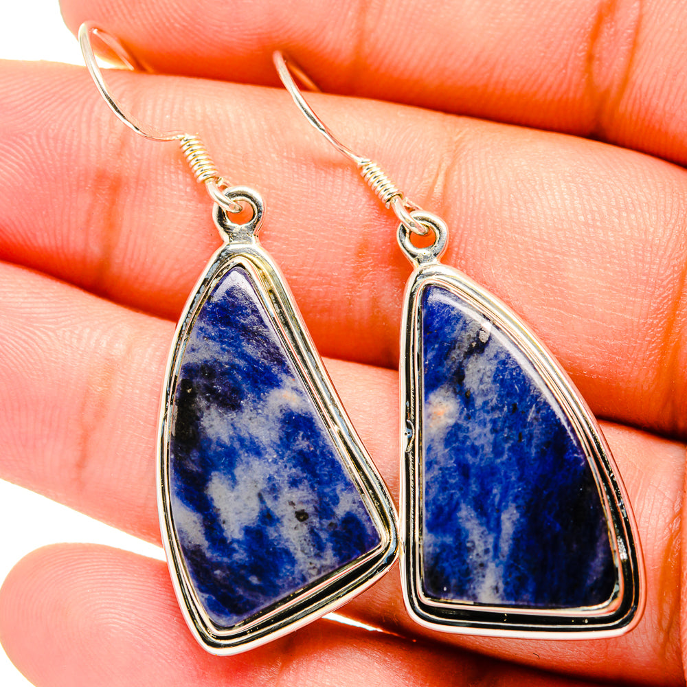 Sodalite Earrings handcrafted by Ana Silver Co - EARR420736