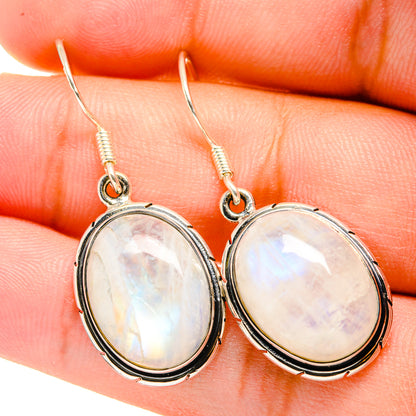 Rainbow Moonstone Earrings handcrafted by Ana Silver Co - EARR420742