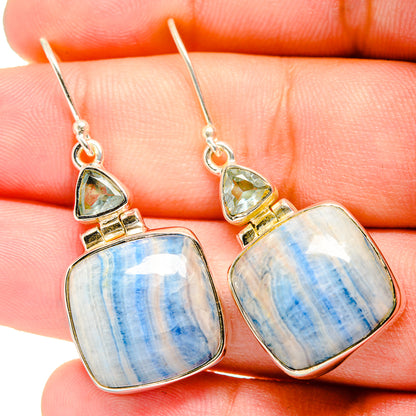 Blue Scheelite Earrings handcrafted by Ana Silver Co - EARR420747