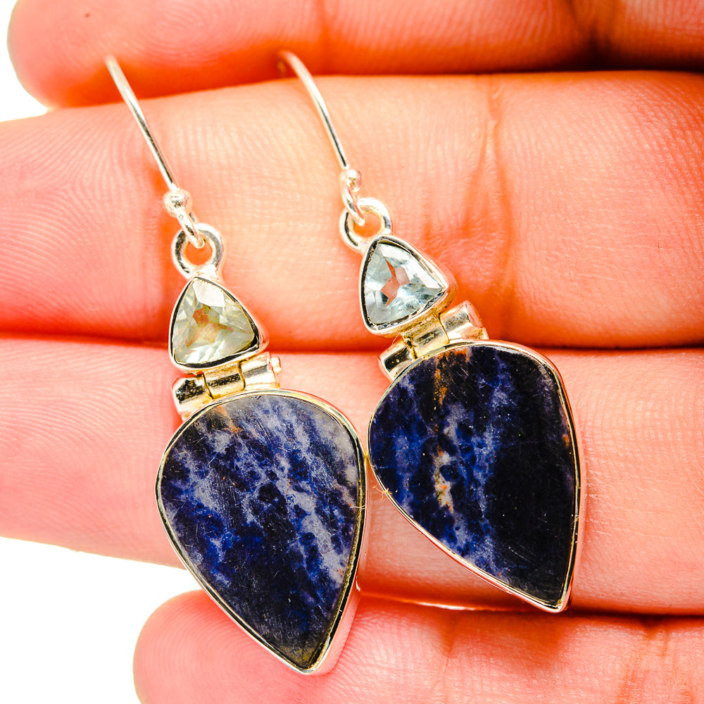 Sodalite Earrings handcrafted by Ana Silver Co - EARR420748