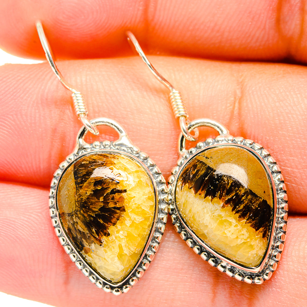 Septarian Nodule Earrings handcrafted by Ana Silver Co - EARR420749